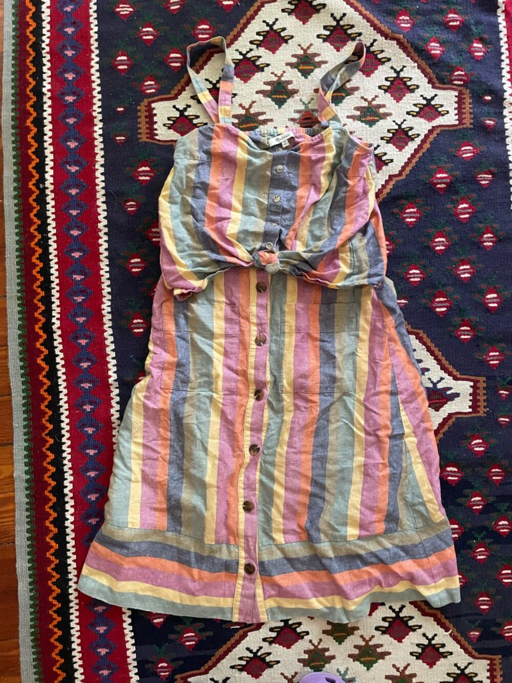 Madewell rainbow cotton-linen 2pc set - Picture 6 of 6